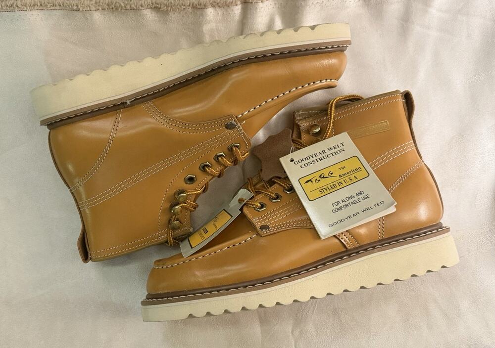 Toro Mock Toe American Made BootsSize 6.5 Color-Tan Goodyear Welted BNIB